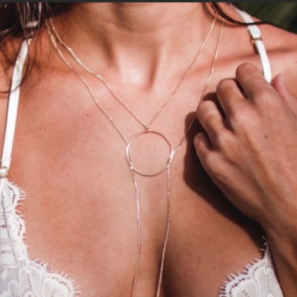 New Katrina Cordova Koko Lariat Necklace in Sterling Silver